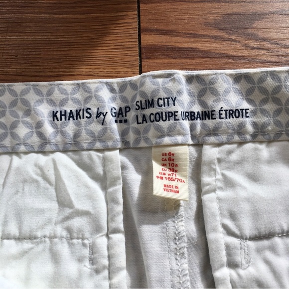 Khakis by GAP Slim City Gray and White Pattern - Picture 4 of 6